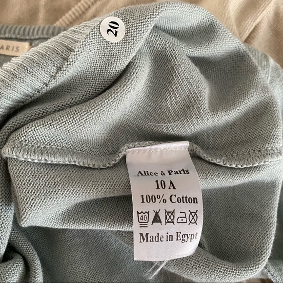 2 brand new V neck cotton sweaters ‘ Alice à Paris’ NWOT - Picture 7 of 7